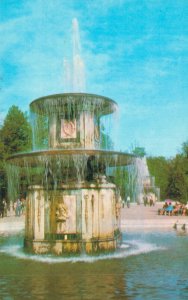 Russia Petrodvorets Peterhof The Roman Fountain Vintage Postcard 07.39