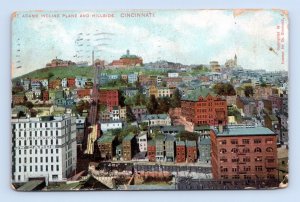 Mt Adams Incline Plane Railway Cincinnati Ohio OH 1907 DB Postcard Q6
