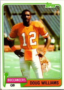 1981 Topps Football Card Doug Williams Tampa Bay Buccaneers sk60109