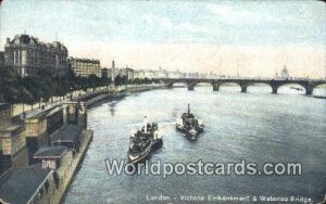 Victoria Embankment & Waterloo Bridge London UK, England, Great Britain Unused 