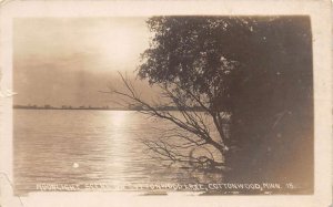 Cottonwood Minnesota Moonlight Scene on Lake Real Photo Postcard AA100272
