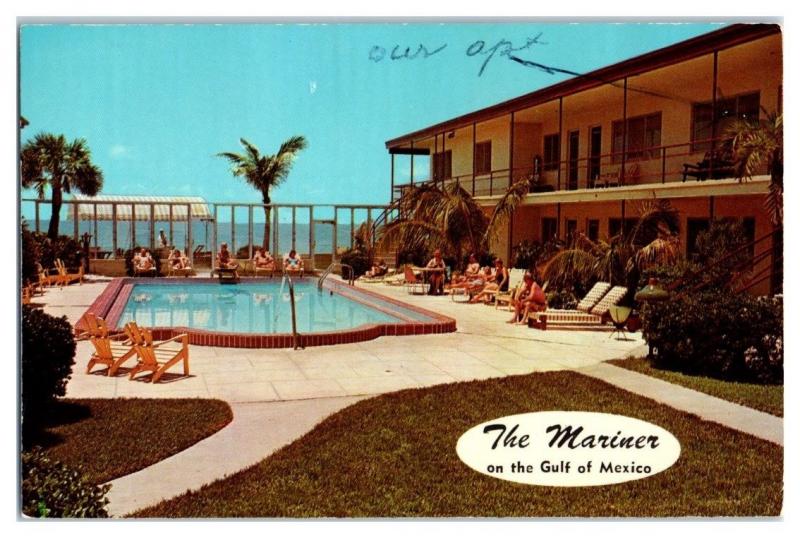 1973 The Mariner on the Gulf of Mexico, St. Petersburg Beach, FL Postcard