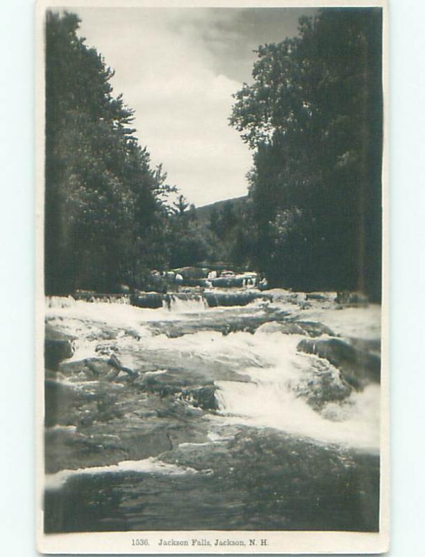 Pre-1920's rppc RAPIDS AT JACKSON FALLS Jackson New Hampshire NH o1735