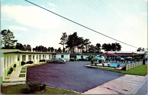 Vtg Sanford Florida FL Slumberland Court Motel 1960s Chrome View Postcard