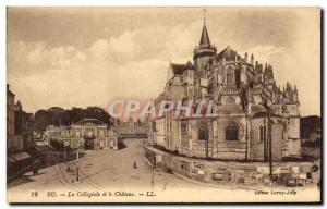 Old Postcard The Collegiate and the Chateau Eu