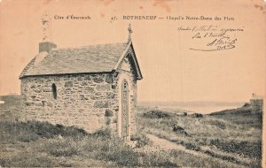 FRANCE~ROTHENEUF - COTE d'EMERAUDE-CHAPEL NOTRE DAME~1908 PHOTO  POSTCARD