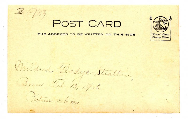 Children - Mildred Gladys Stratton, 6 months      *RPPC