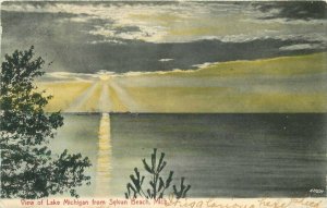 1907 View Lake Michigan Sylvan Beach #A37279 Postcard Pitkin 20-4213