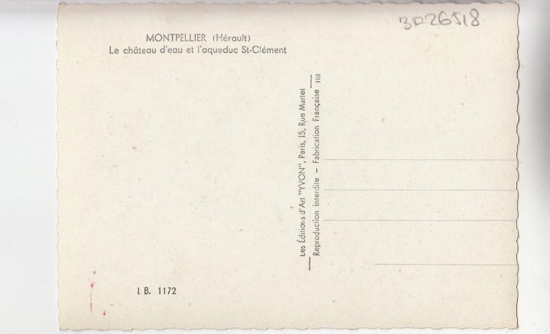 BF26518 montpellier herault le chateau d eau et l aqu   france  front/back image