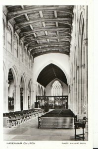 Suffolk Postcard - Lavenham Church - Real Photograph - Ref ZZ5979