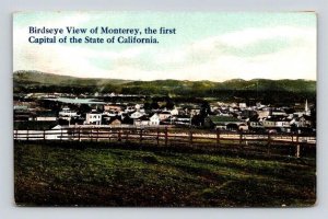 Monterey California Bird's Eye View - First State Capital Postcard