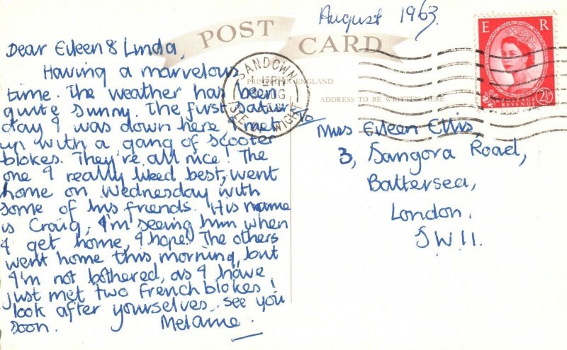 Good Luck From Shanklin Village Keats Garden Shanklin, England Vintage Postcard