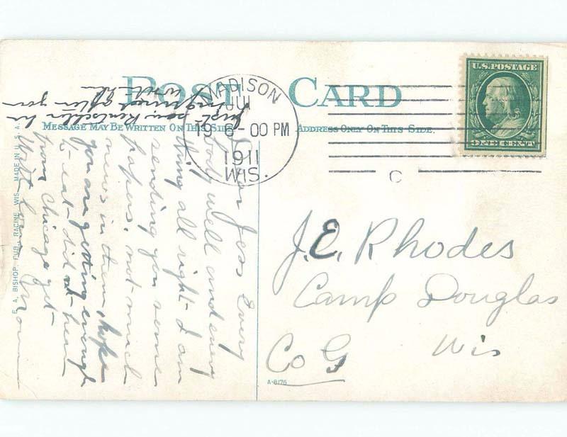 Divided-Back CEMETERY GRAVEYARD Madison Wisconsin WI E3276