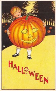 Halloween writing on back 