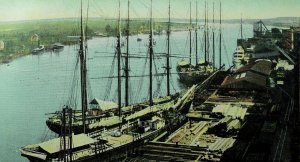 C.1900-10 Savannah, GA Lumber Shipping Yard River Postcard P90 