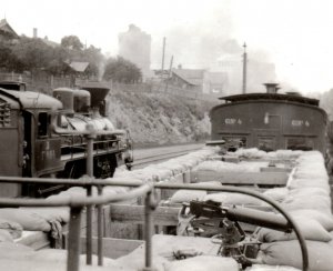 WWI Railroad Engine Train Machine Gun Car Real Photo Postcard RPPC Railway