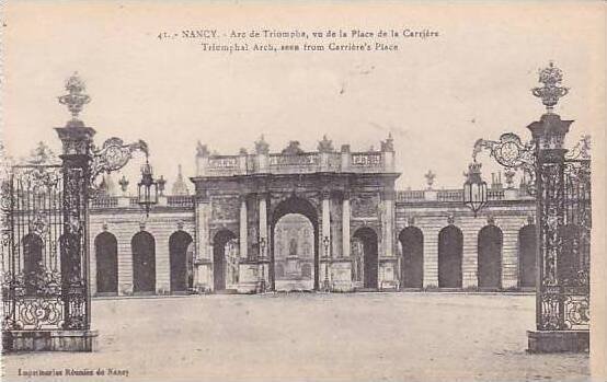 France Nancy Arc de Triomphe vu de la Place de la Carriere