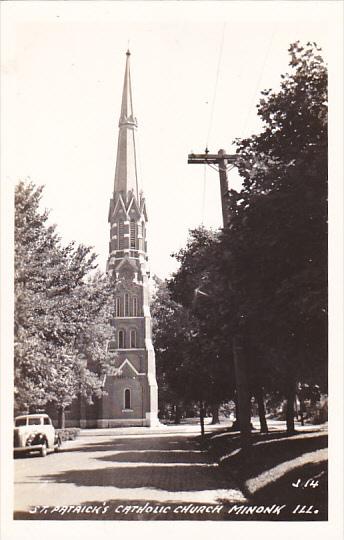 Illinois Minonk St Patrick's Catholic Church Real Photo