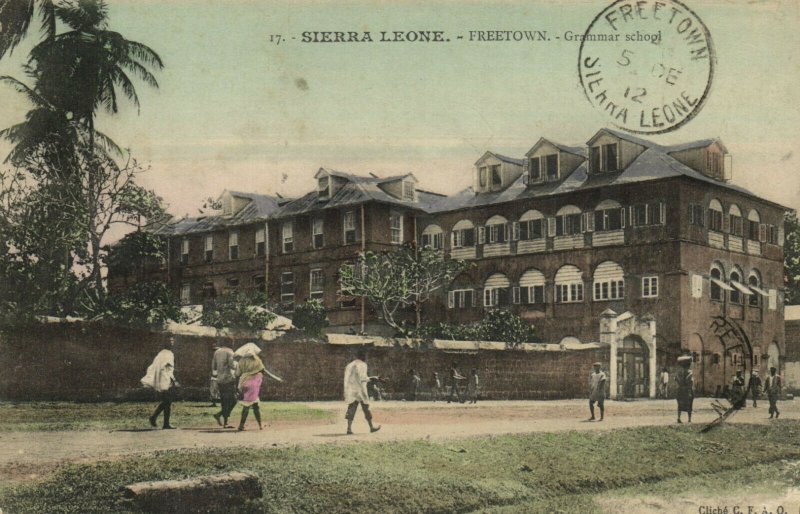 PC CPA SIERRA LEONE, FREETOWN, GRAMMAR SCHOOL, Vintage Postcard (b24787)