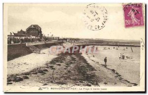 Old Postcard Bernieres sur Mer Beach at low Maree