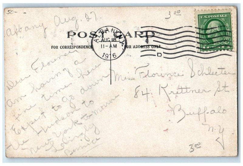 1916 The Albany Hospital Building Pennant Albay NY RPPC Photo Antique Postcard