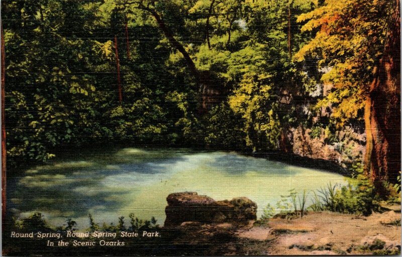 LOT OF 2 : US LINEN POSTCARD MAIN BOIL BIG SPRINGS COUNTRY OF OZARKS  UNPOSTED