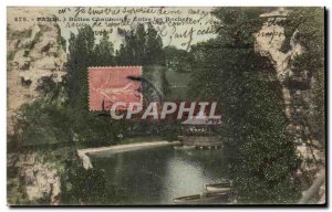 Old Postcard Paris Buttes Chaumont Between the Rocks
