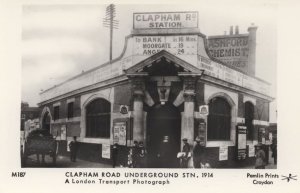 Clapham Underground Station in 1914 WW1 Real Photo Postcard