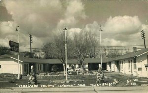 Coronado Courts Longmont Colorado Nelson 1940s RPPC Photo Postcard 11816