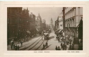 Postcard C-1910 Belfast Northern Ireland Trolley UK Hurts & Co 23-10245