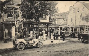 Delaware Water Gap Delaware DE Trolley Terminal Hauser's c1910 Vintage Postcard