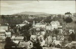 Peterborough Peterboro NH Birdseye View c1910 Real Photo Postcard