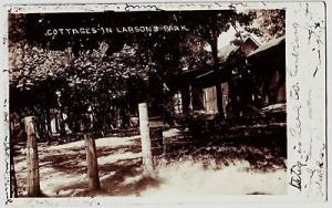 '10 WAUBESA Wisconsin RPPC Postcard LARSON PARK Cottage