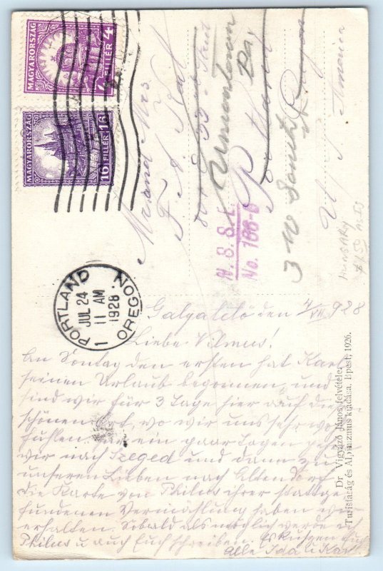 Matra Gyöngyös Hungary Postcard Galyatetoi Refuge House View 1928 Vintage