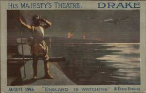 His Majesty's Theatre Drake - Norman Wilkinson Art ENGLAND IS WATCHING pc