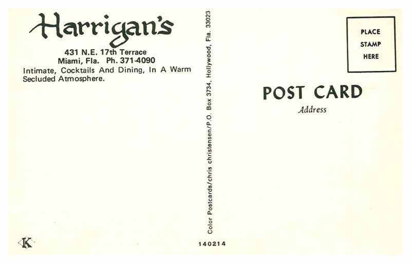 Postcard RESTAURANT SCENE Miami Florida FL AS0298