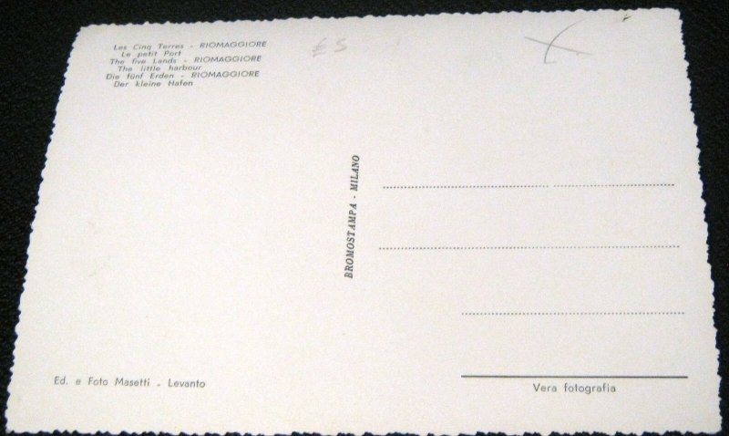Italy Le Cinque Terre Riomaggiore Il Porticciolo - unposted