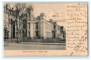 1906 Wadsworth Atheneum Hartford Connecticut CT Posted Antique Postcard 