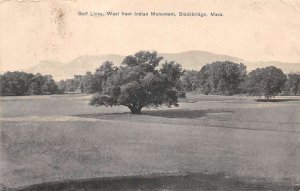Stockbridge Massachusetts Golf Links West from Indian Monument Postcard AA74796