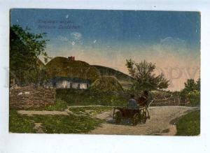 231499 WWI POLAND landscape village GERMAN occupation postcard