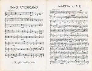 American Italian WW1 military alliance allegory patriotic anthems flags rare pc 