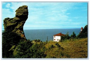 c1950's Famous Rock at Cap Chat Gaspe Nord Quebec Canada Vintage Postcard