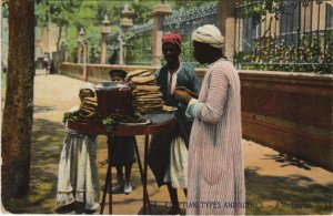 PC EGYPT, TYPES AND SCENES, A RESTAURANT, Vintage Postcard (b39461)