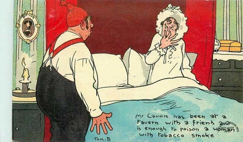 C-1910 Tom Browne Tavern Poison Comic Humor Davidson Postcard 21-9426 