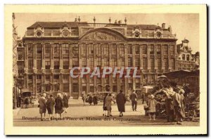 Old Postcard Brussels Grand Place and House of Corporations