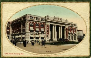 canada, WINNIPEG, Manitoba, C.P.R. Depot, Railway Station (1910s) Postcard