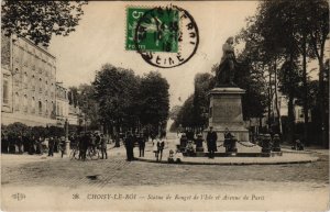 CPA CHOISY-le-ROI Statue de Rouget de l'Isle et avenue de Paris (65592)