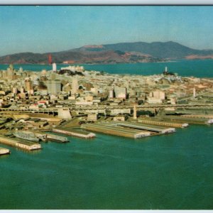 c1950s San Francisco, Cali Air Aerial Birds Eye Downtown Oakland Bay Bridge A221