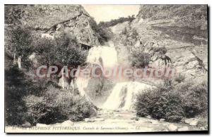 Old Postcard The Dauphine Picturesque Waterfall In Sarennes