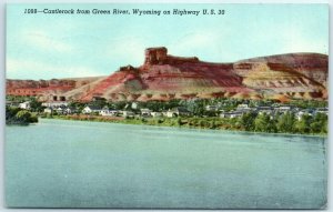 Postcard - Castlerock from Green River, Wyoming on Highway US 30